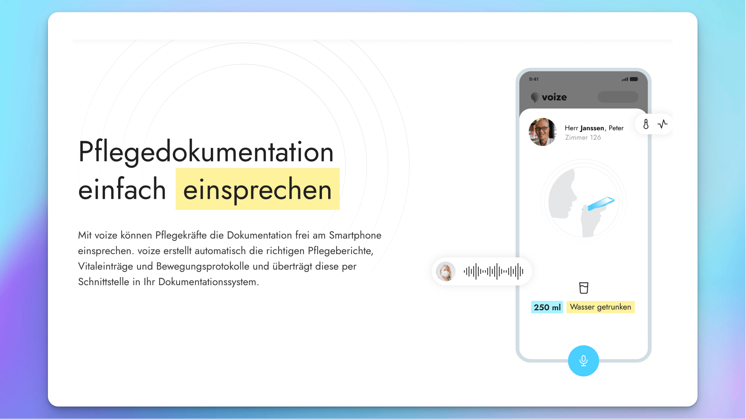 voize App: KI-gestützte Pflegedokumentation per Sprache direkt am Patientenbett